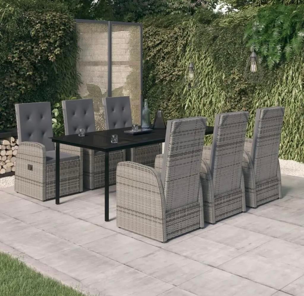 6 verstelbare tuinstoelen met kussens - Nieuw in doos, Tuin en Terras, Tuinstoelen, Ophalen, Zo goed als nieuw, Wicker, Verstelbaar