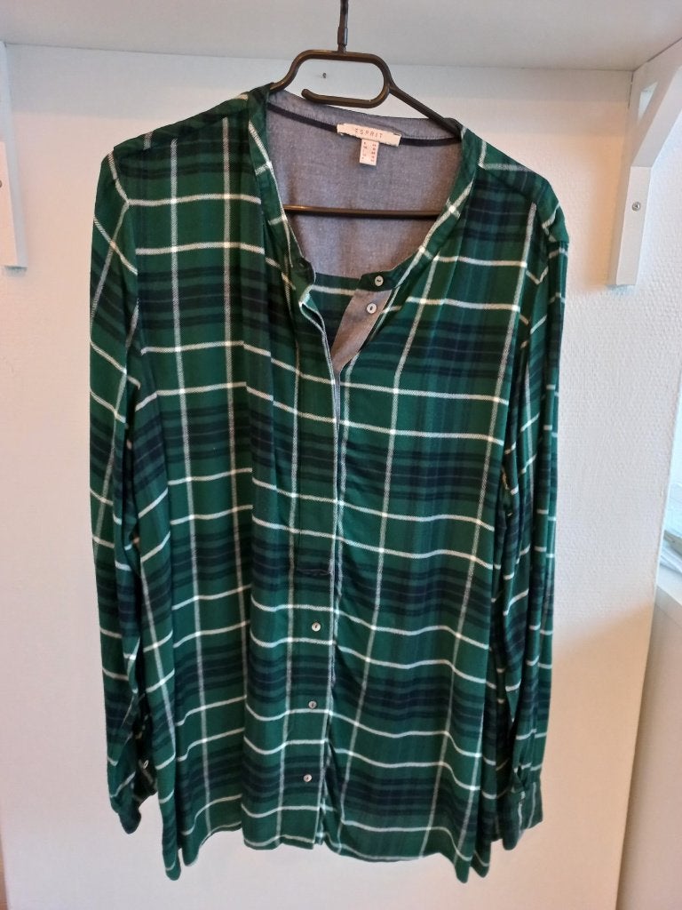 Esprit blouse Schotse ruit groen (maat 44), Maat 42/44 (L), Ophalen of Verzenden, Zo goed als nieuw, Groen