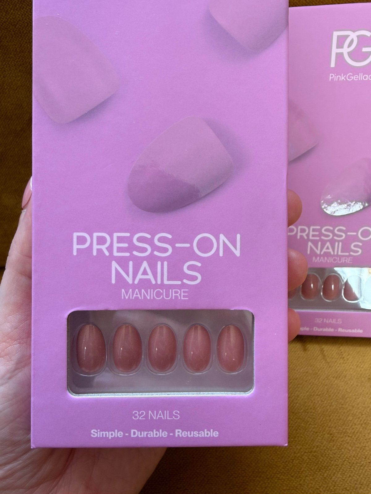 Pink gellac Press-on nails, Ophalen of Verzenden, Zo goed als nieuw, Handen en Nagels