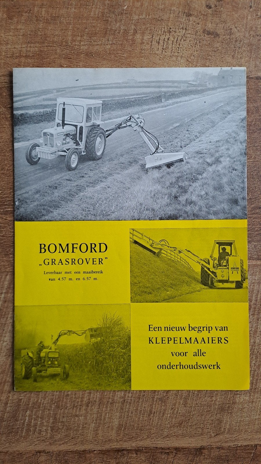 oude folder BOMFORD grasrover,  klepelmaaiers voor tractor, Ophalen of Verzenden, Zo goed als nieuw, Folder
