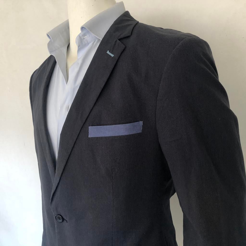 Jackett & Sons colbert - fresh blue cotton heren donkerblauw, Verzenden, Zo goed als nieuw, Maat 56/58 (XL), Blauw
