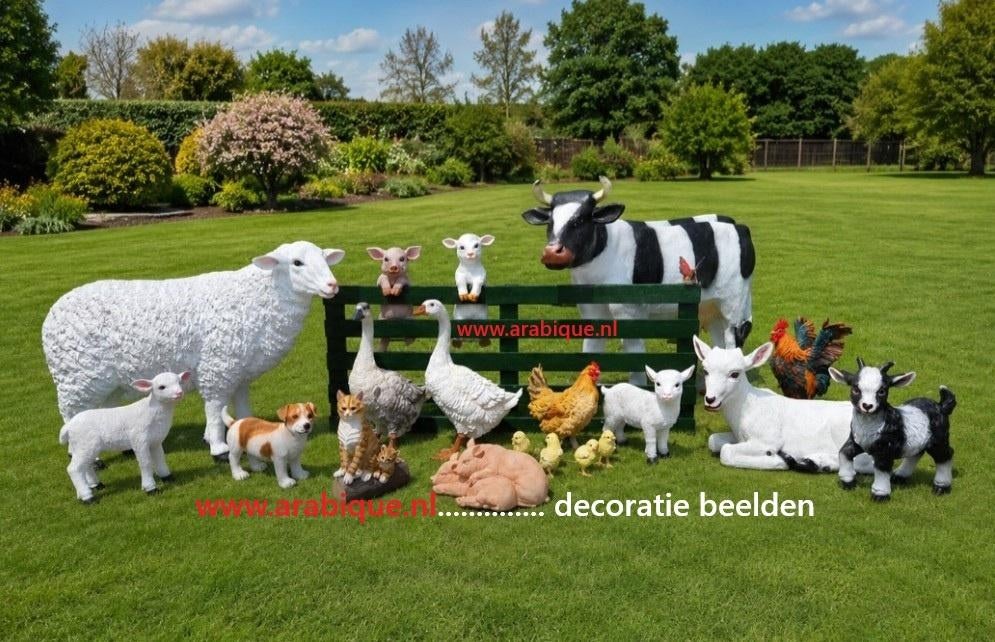 Boerderij , Varken schaap koe paard gans kip stier.. enz enz, Ophalen of Verzenden, Nieuw, Kunststof, Dierenbeeld