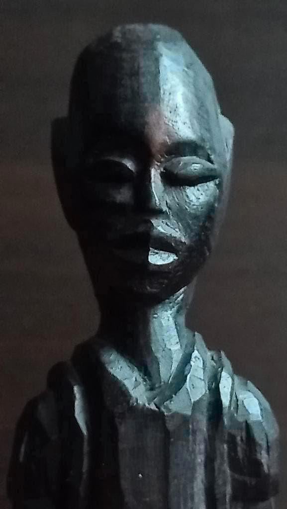 Songye buste fetisj sculptuur , houten beeldje, Ophalen of Verzenden