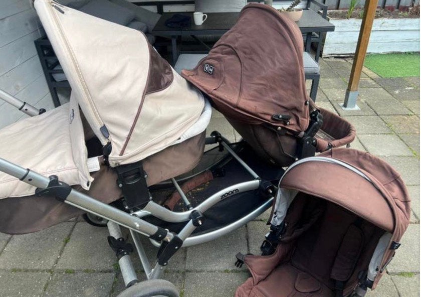 ABC Design Zoom duo kinderwagen – reiswieg + 2 peuterzitjes, Ophalen, Zo goed als nieuw
