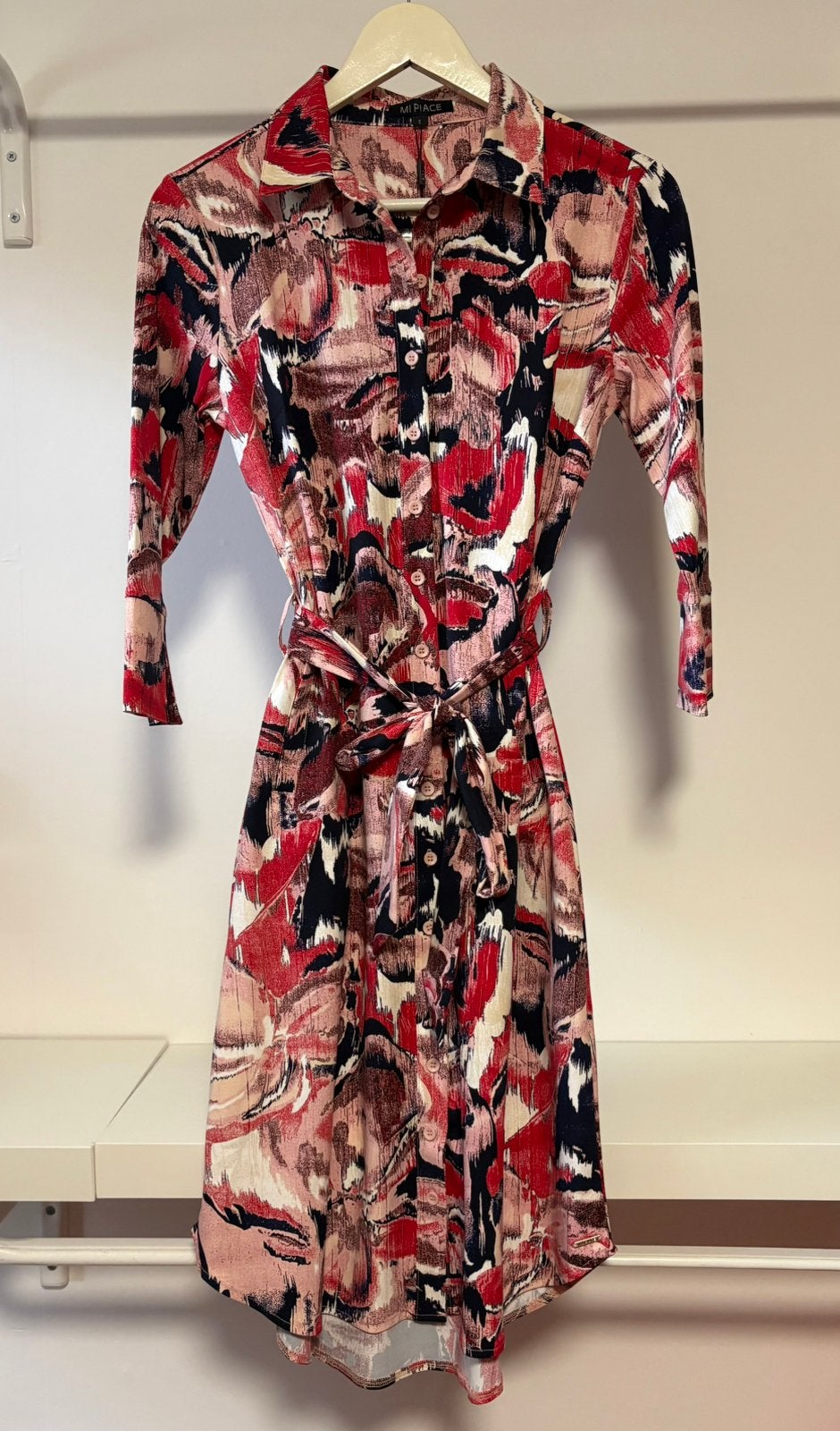 Mi Piace travelstof jurk maat S, Kleding | Dames, Jurken, Nieuw, Maat 36 (S), Onder de knie, Meerkleurig