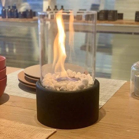 Esschert Design bio ethanol haard Rond Zwart Nieuw!, Huis en Inrichting, Woonaccessoires | Kandelaars en Kaarsen, Overige typen