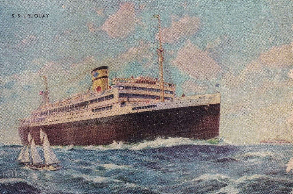 S.S. Uruguay - Moore-McCormack, Verzenden, Gebruikt, Kaart, Foto of Prent