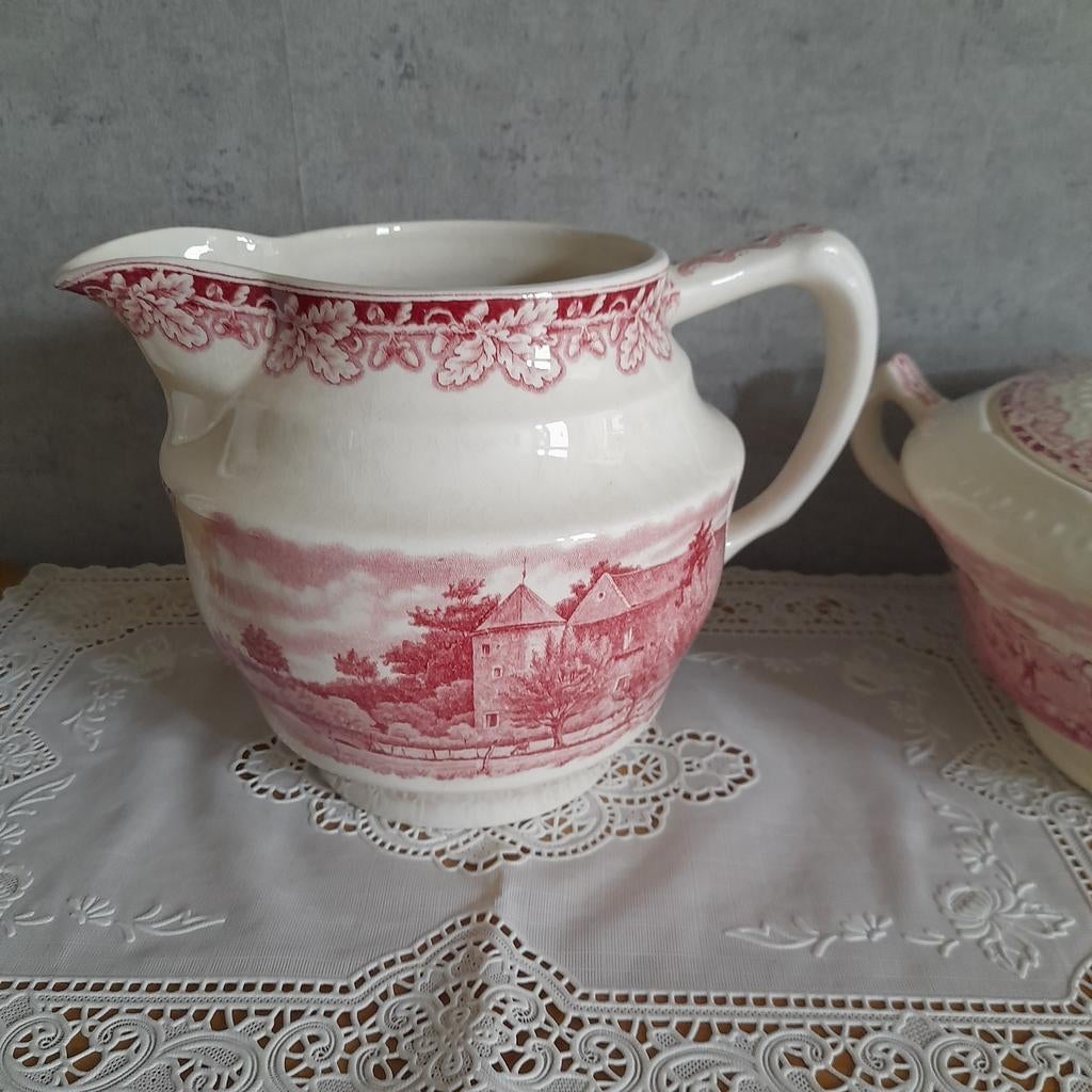 Gave melkkan kan Boerenhoeve rood Societe Ceramique, Ophalen of Verzenden