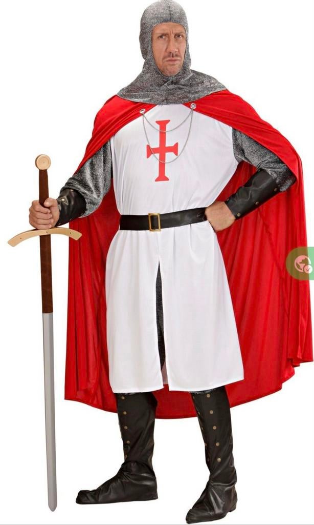 Ridderkostuum met cape en maliënkolder, Hobby en Vrije tijd, Kostuums, Theaterbenodigdheden en LARP, Nieuw, Pak of Jurk, Ophalen of Verzenden