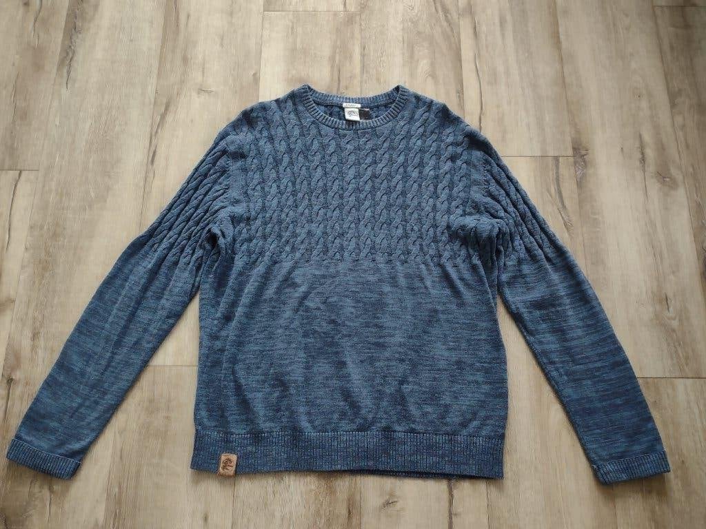 Prachtige blauwe gebreide trui O'Neill, L. Surf kabeltrui., Maat 52/54 (L), Blauw, Onb, O'Neill