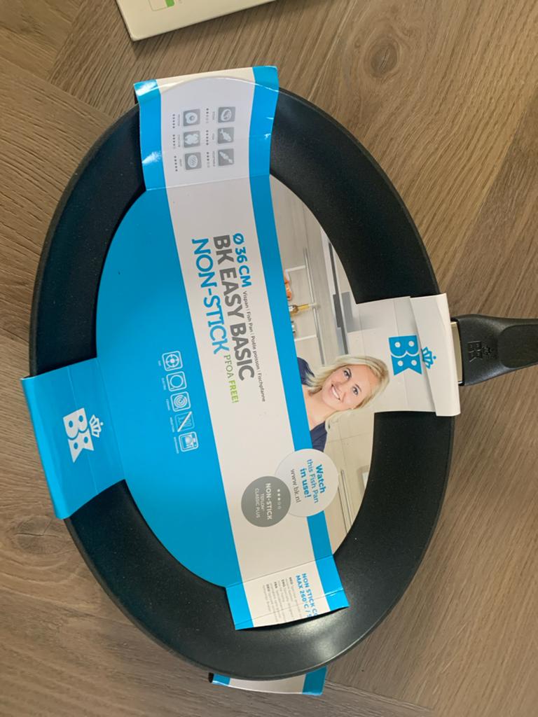 BK Easy Basic vispan- 36 cm - PFOA-vrij, Overige materialen, Keramische plaat, Ophalen of Verzenden, Zo goed als nieuw