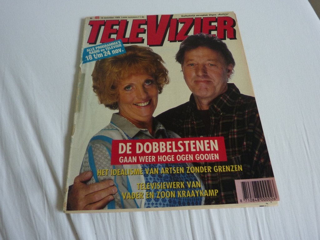 TELEVIZIER 1989-ZEG EENS AAA-THE BANGLES-TOPPOP-J KRAAYKAMP, Verzenden, 1980 tot heden, Tijdschrift