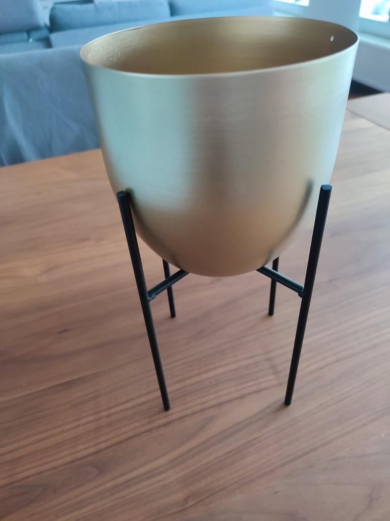 Bloempot op standaard, Ophalen, Gebruikt, Rond, Binnen