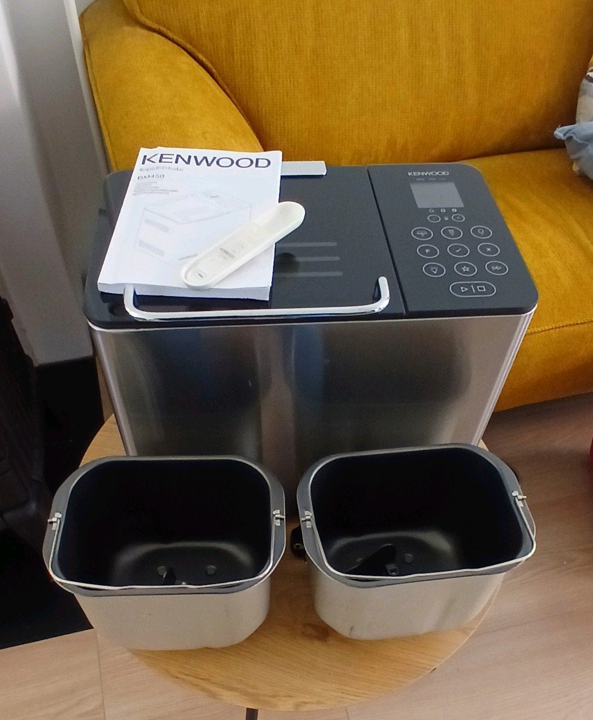 Broodbakmachine Kenwood BM450 rvs met extra broodblik, Ophalen, Overige typen, Zilver, Zo goed als nieuw