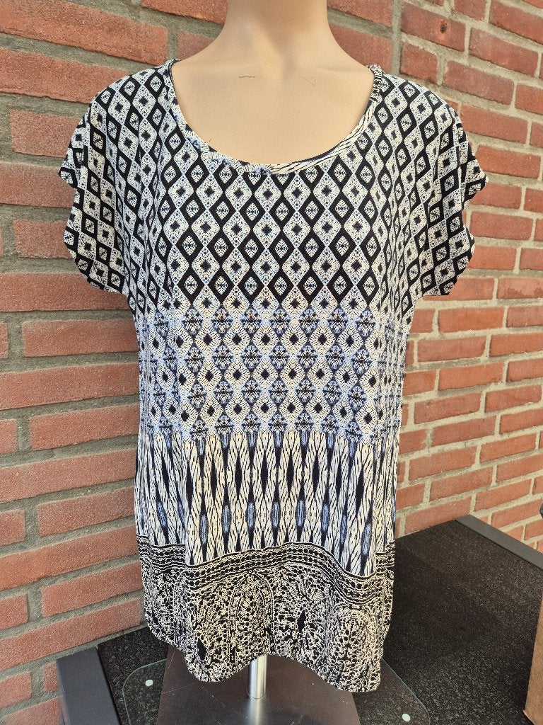 Enjoy – zwart-blauw top maat m, Kleding | Dames, Maat 38/40 (M), Blauw, Nieuw, Ophalen of Verzenden
