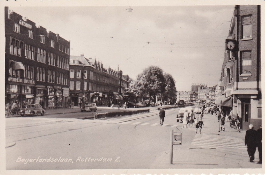 749A Rotterdam Beijerlandselaan rechts hk Randweg gashouder, Ophalen of Verzenden, 1940 tot 1960, Ongelopen, Zuid-Holland