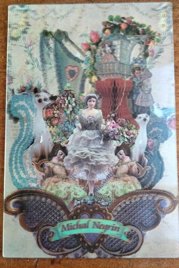 Michal Negrin 3D Ansichtkaart - Victoriaanse Poppen, Ophalen of Verzenden, 1980 tot heden, Ongelopen