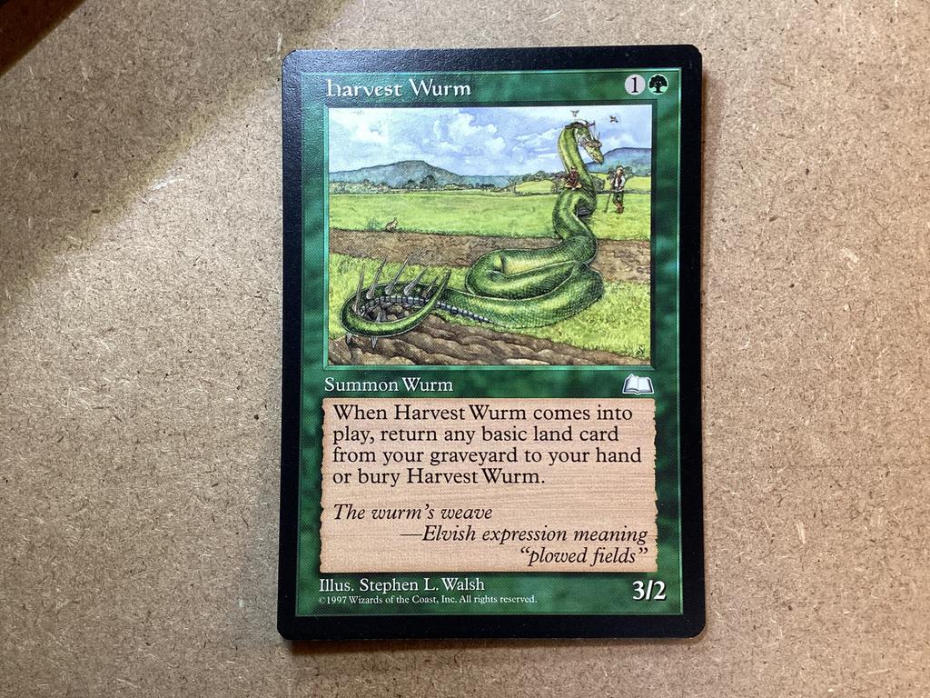 1x Harvest Wurm (Excellent), Ophalen of Verzenden, Zo goed als nieuw, Losse kaart