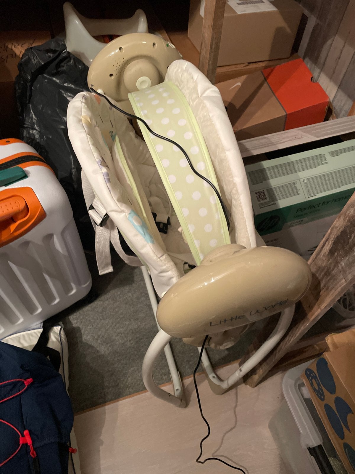 Elektrische Baby Schommelstoel - Little World, Kinderen en Baby's, Ophalen, Gebruikt