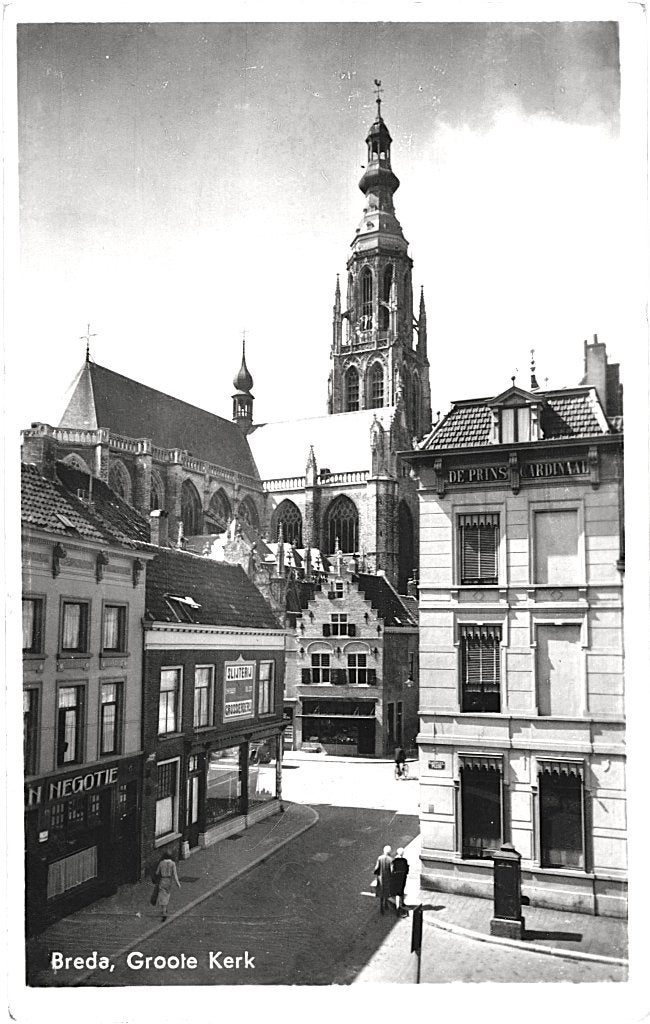 936165	Breda	N Br 	Groote Kerk	Postzegel afgeweekt