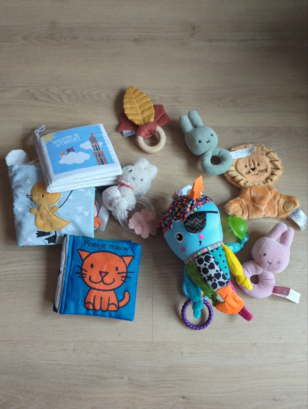 Koopje! Baby speelgoed: knisperboekjes, rammelaar, Ophalen, Zo goed als nieuw, Overige typen, Met geluid