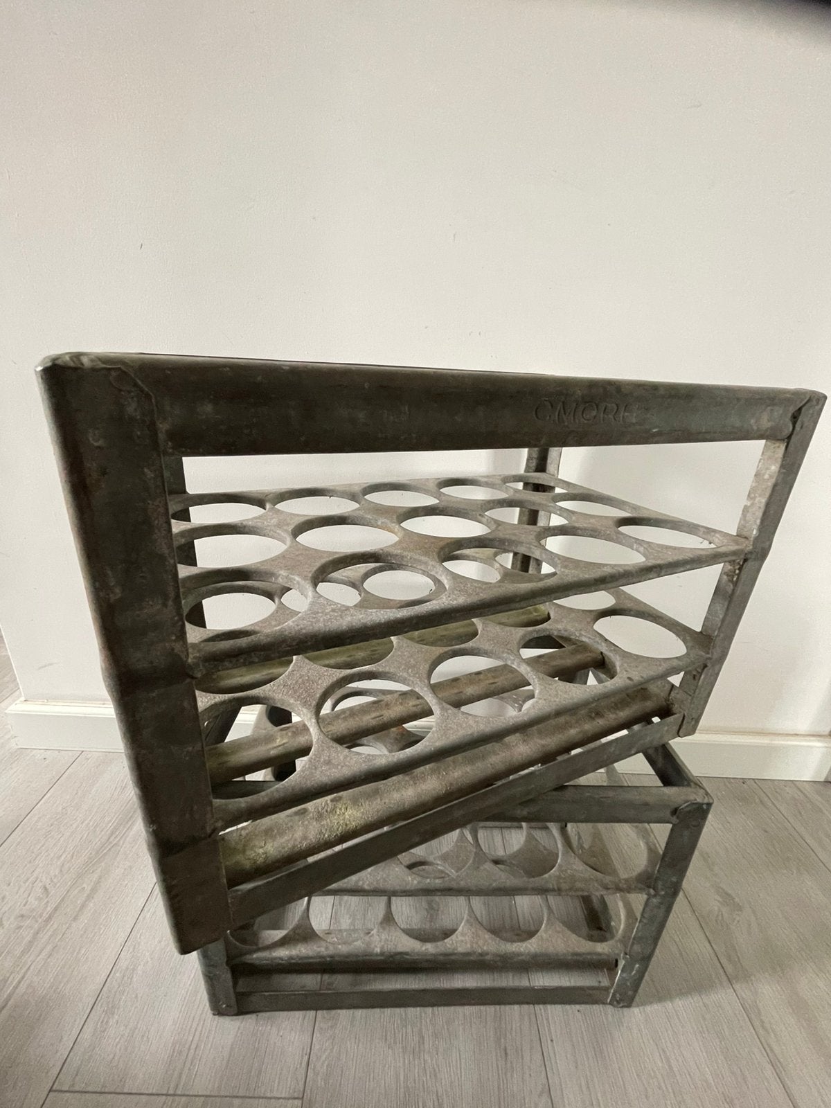 Vintage industriële flessenkratten | verzinkt | 1930-1960, Ophalen