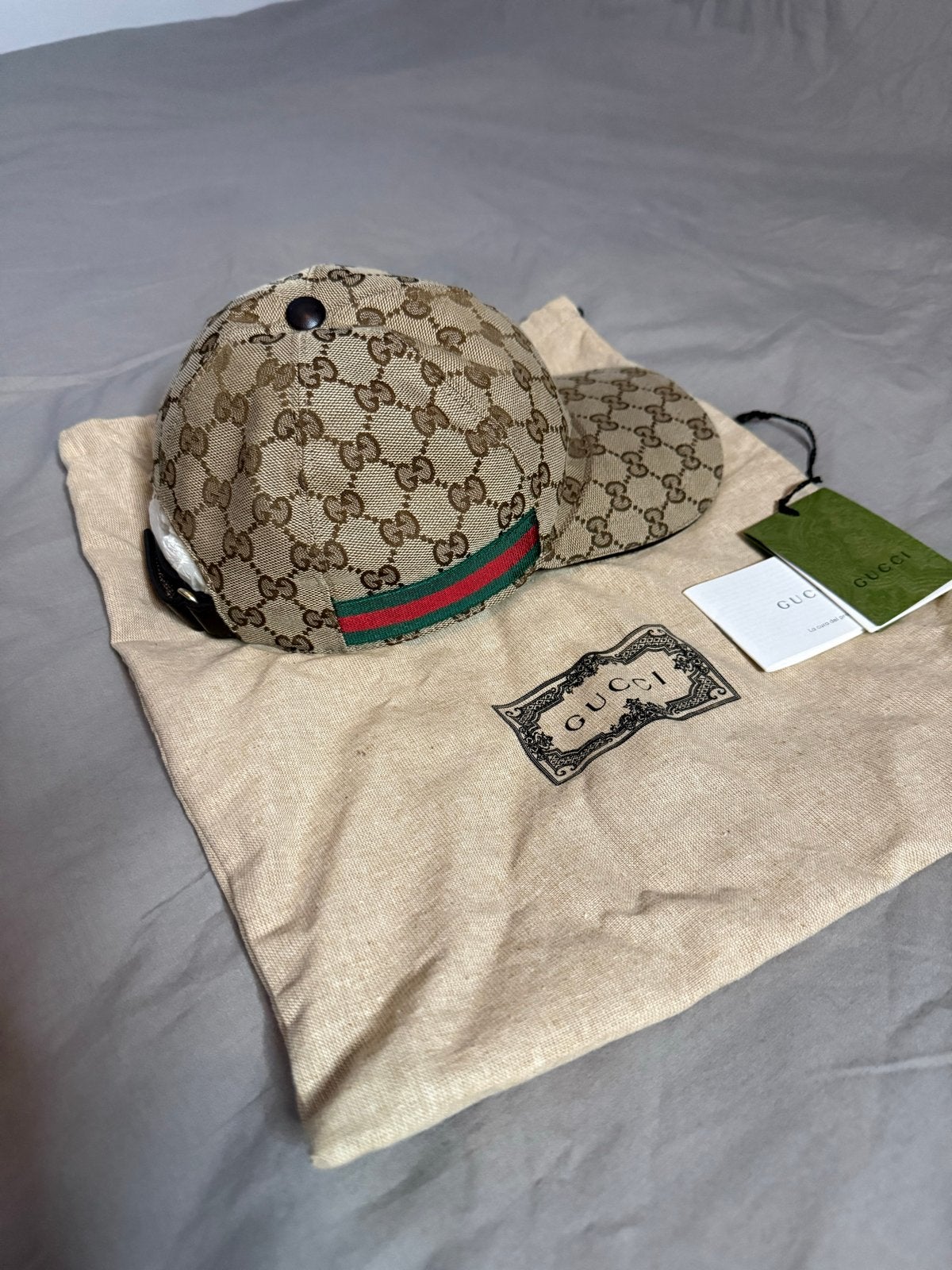 Gucci GG Canvas Baseballpet, Ophalen of Verzenden, Zo goed als nieuw, One size fits all, Pet