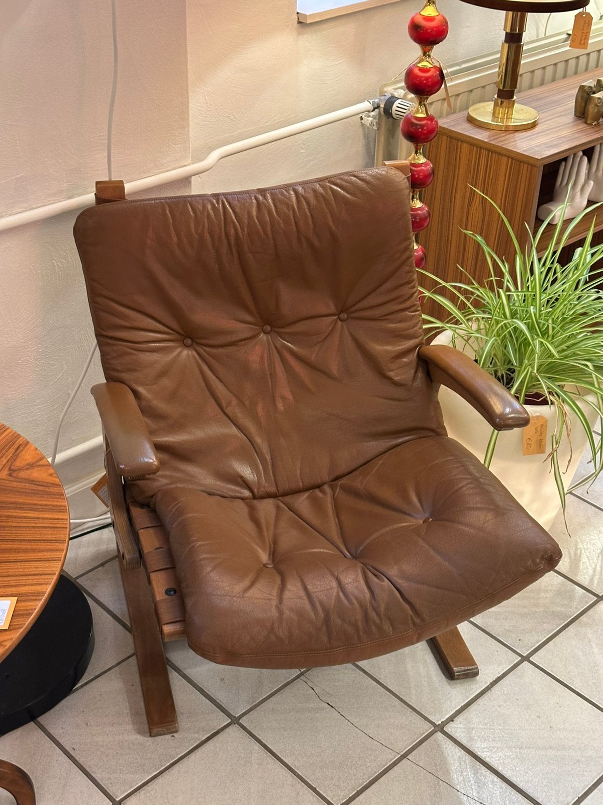 Vintage Rybo Rykken fauteuil 1960 Elsa & Nordahl Solheim, Ophalen of Verzenden, Gebruikt, 75 tot 100 cm, 50 tot 75 cm