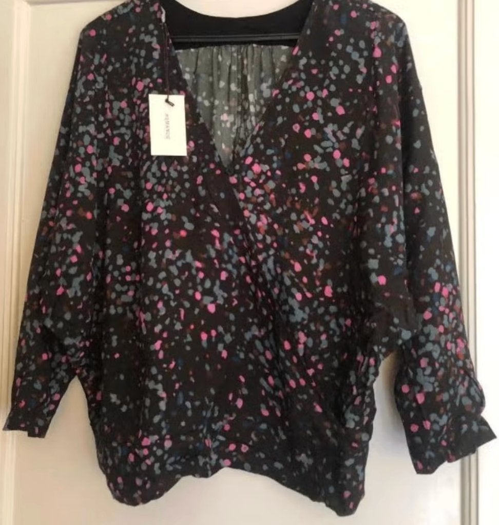 prachtige blouse Humanoid mt L als M ZGAN viscose, Maat 38/40 (M), Verzenden, Nieuw, Overige kleuren