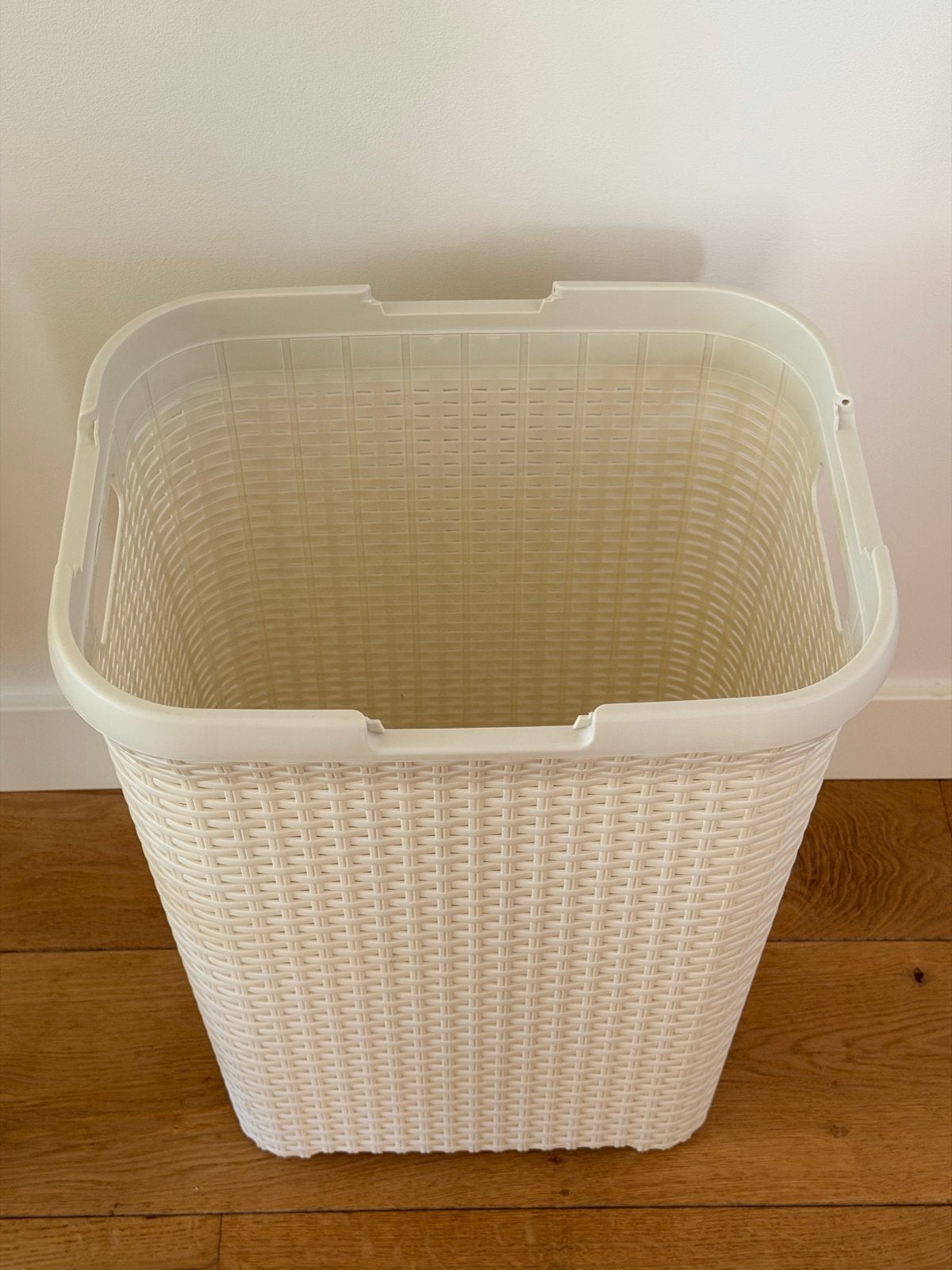 Curver wasmand met deksel - 60 liter - vintage wit, Ophalen, Zo goed als nieuw, Wit