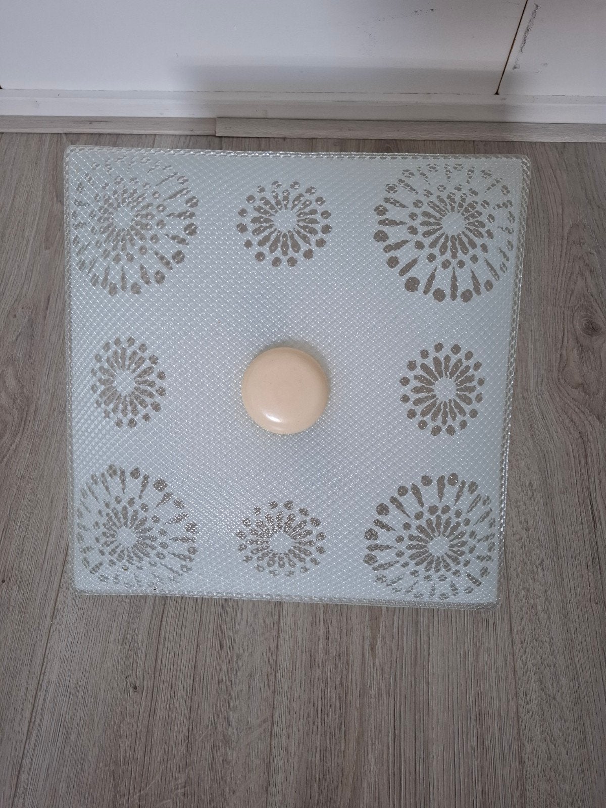 retro/vintage glazen plafonlampen diverse modellen, Ophalen, Gebruikt, E27 (groot), Plafondlamp