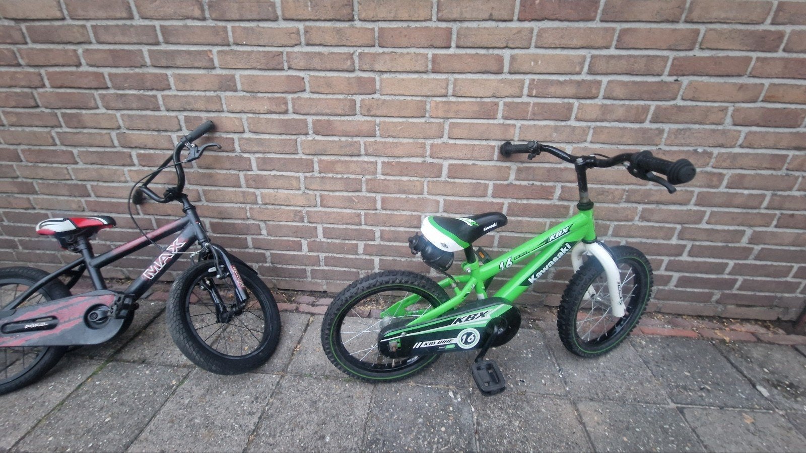 2 kinderfietsen opknappers!, Ophalen, Terugtraprem, Gebruikt, Kawasaki