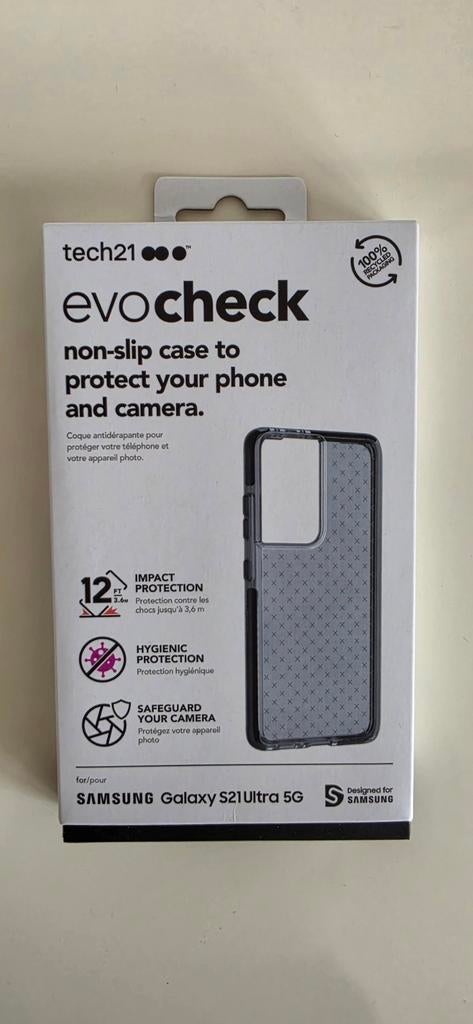 Tech21 Evo Check hoesje Samsung Galaxy S21 Ultra, Ophalen of Verzenden, Nieuw