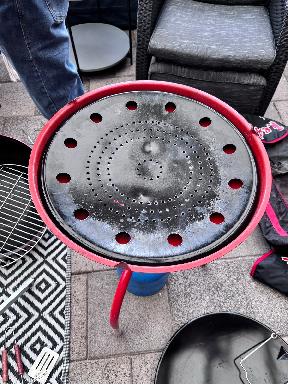 Red Devil draagbare buitenkeuken/BBQ, Tuin en Terras, Ophalen, Gebruikt