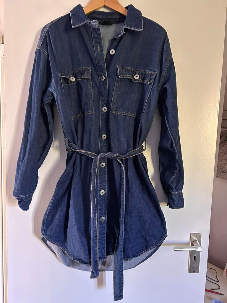 Spijkerjurk, Ophalen of Verzenden, Zo goed als nieuw, Blauw, Boven de knie