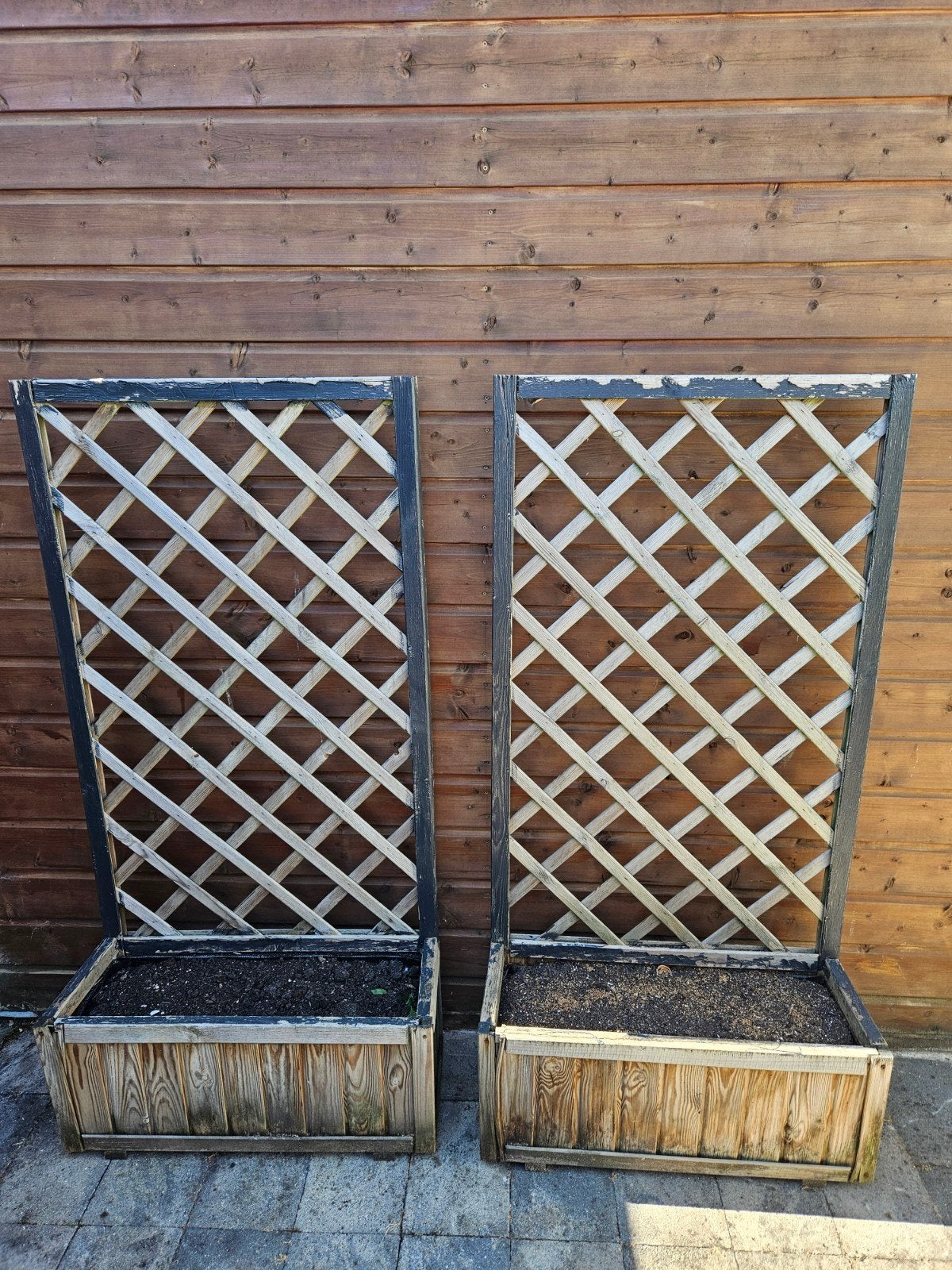 2x plantenbakken incl grond, Ophalen, Hout, 150 tot 200 cm