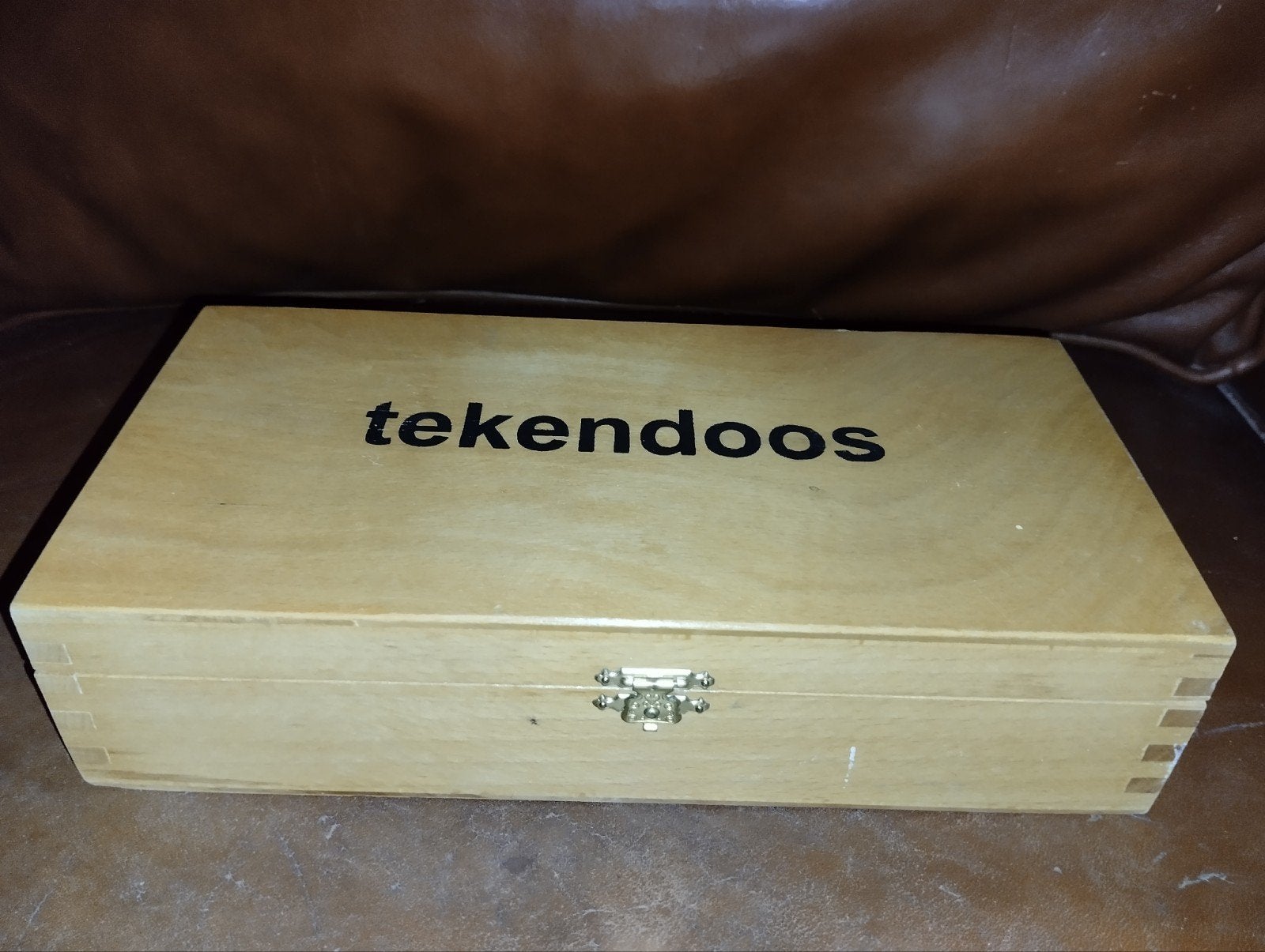 Houten tekendoos met inktpen, Ophalen of Verzenden, Gebruikt, Overige typen