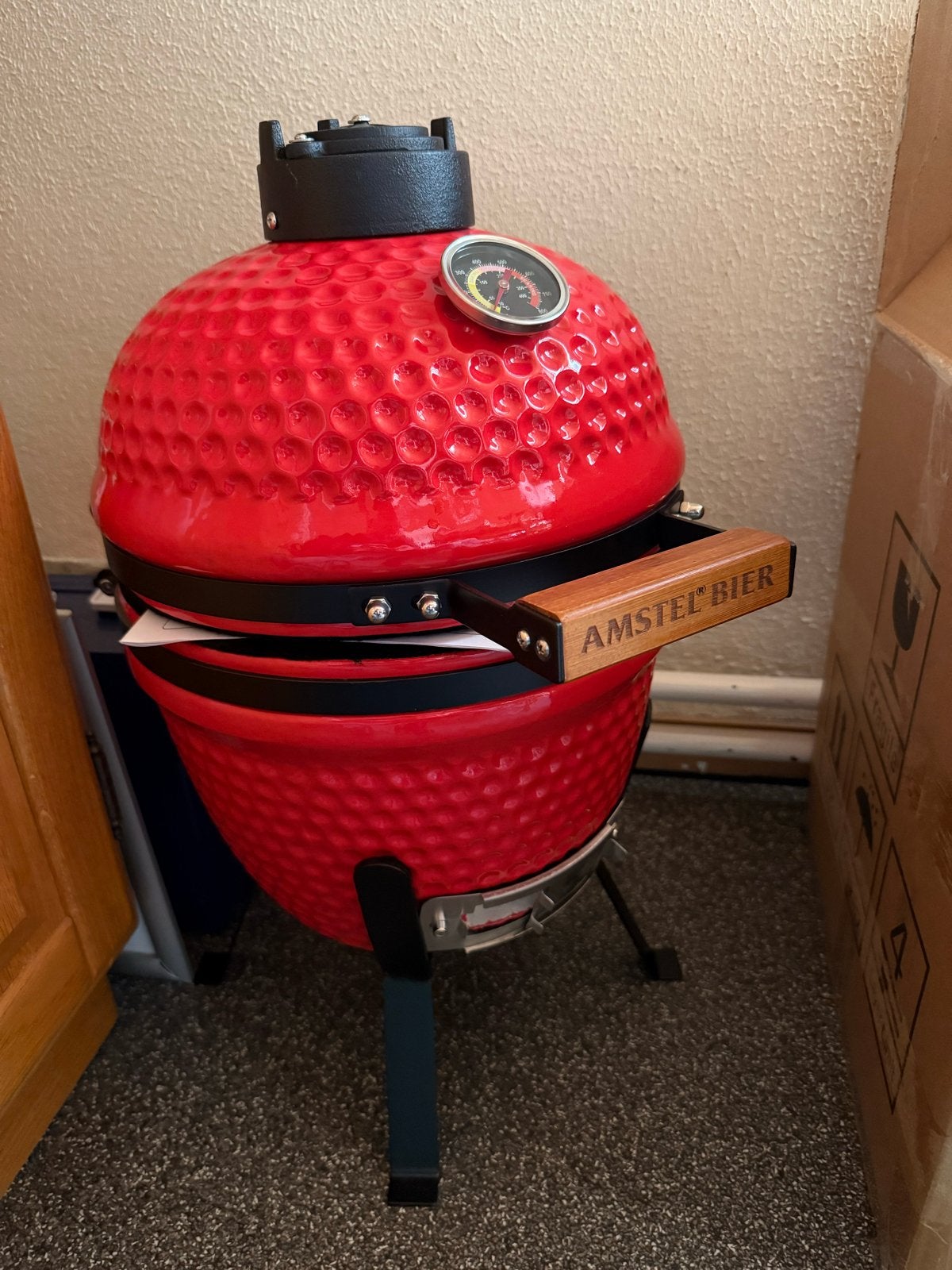 Nieuwe Kamado amstel barbecue - Ø 26 cm - keramisch - rood, Tuin en Terras, Ophalen of Verzenden, Nieuw