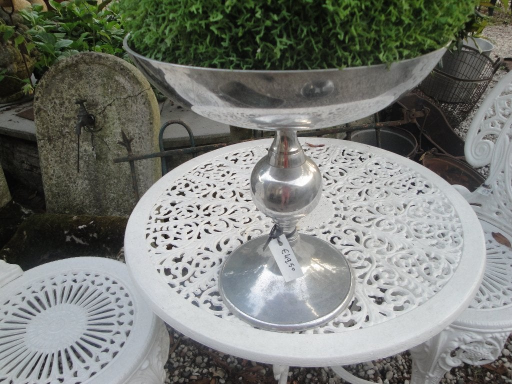 aluminium gepolijste schalen op voet, Huis en Inrichting, Schaal, Rond, Nieuw, Ophalen of Verzenden