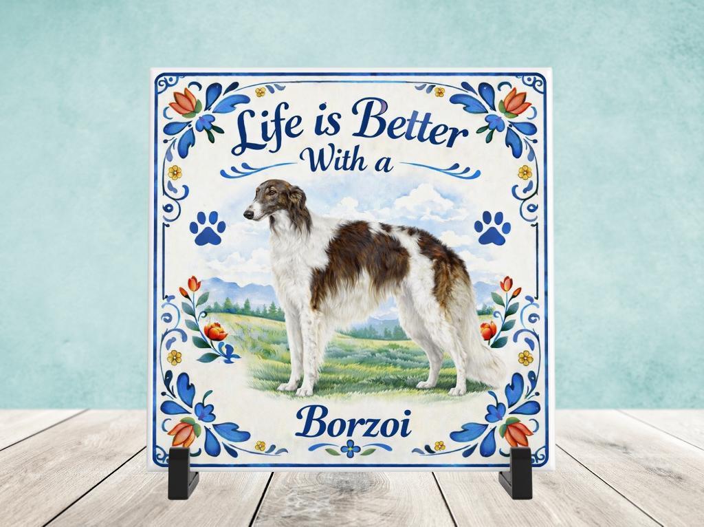 Life is Better With a Borzoi - Barsoi Tegel, Verzenden, Nieuw