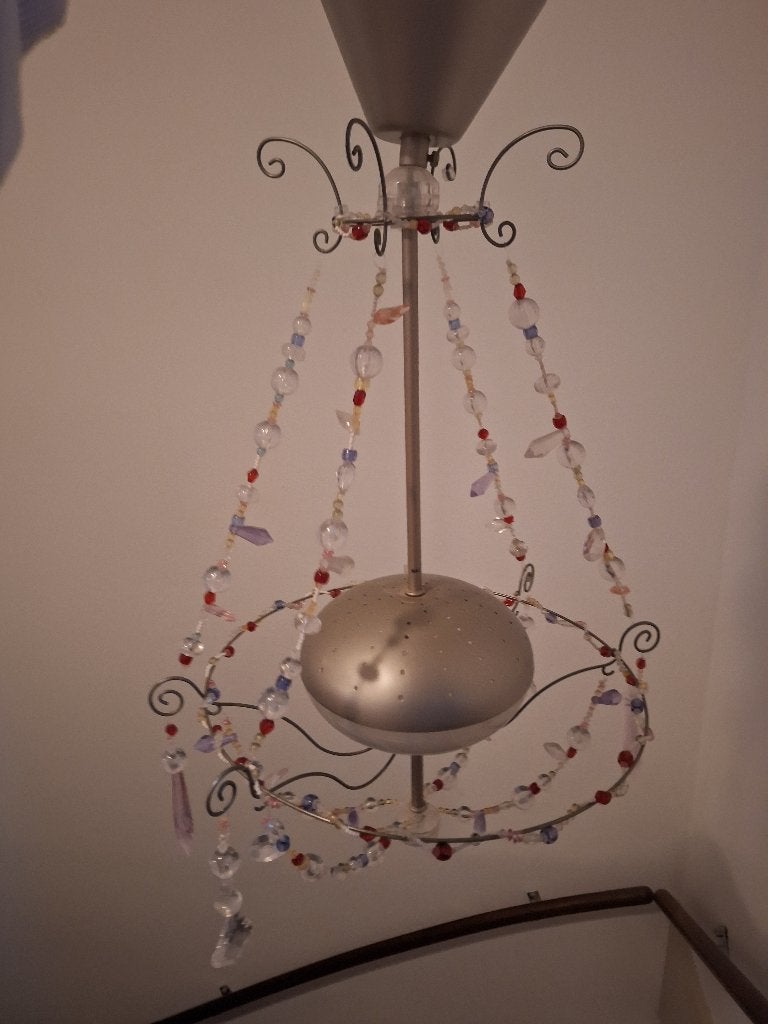 Hanglamp/kroonluchter Ikea, met gekleurde kralen, Ophalen, Gebruikt, Overige materialen, Overige fittingen