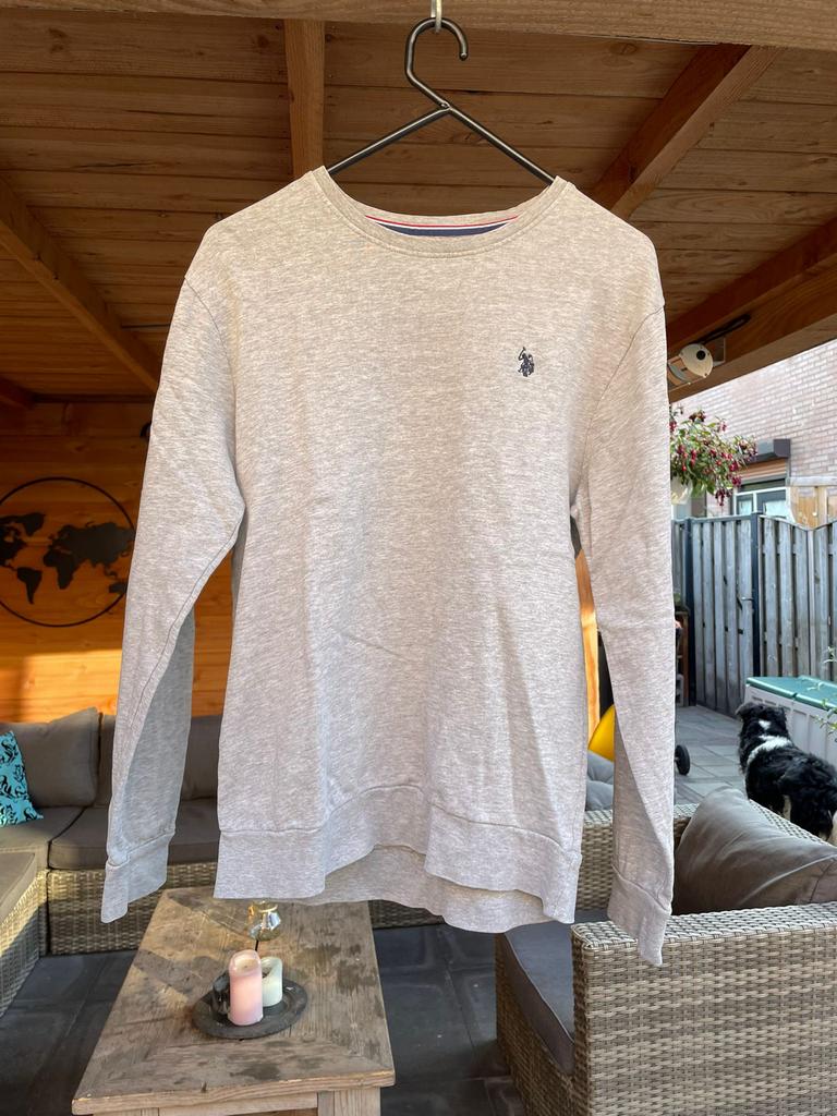 U.S. Polo Assn. sweater maat M, Ophalen of Verzenden, Zo goed als nieuw, Maat 48/50 (M), Grijs