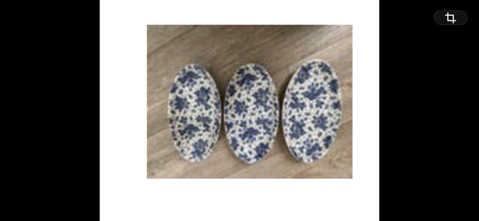 3 schaaltjes met blauwe bloemen, Ophalen of Verzenden