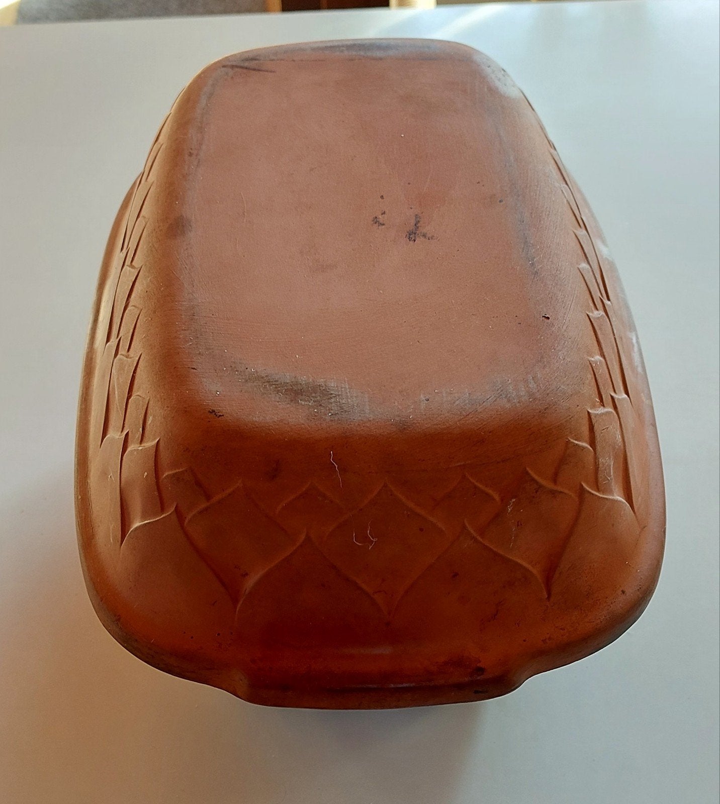 Terracotta Römertopf Ovenschaal - Ideaal voor Braden, Ophalen of Verzenden, Gebruikt, Overige materialen