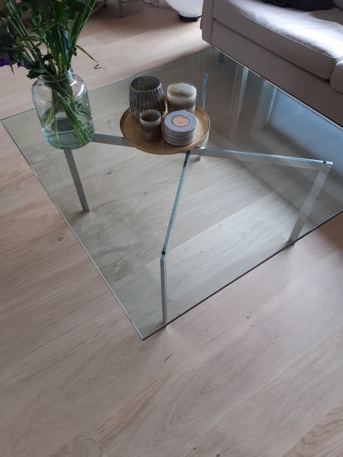 Barcelona tafel, mies van der rohe, knoll, salontafel, Ophalen, Gebruikt, 100 tot 150 cm, Design