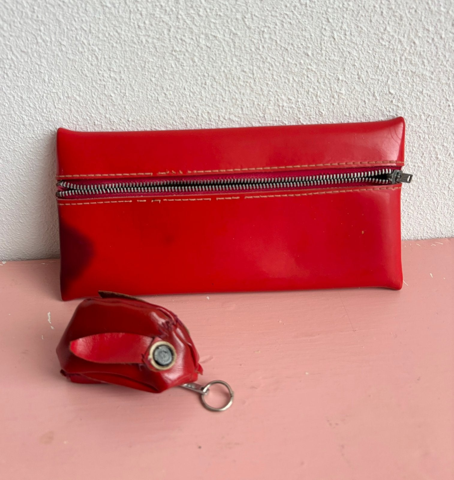 Vintage Leren etui jaren 70, Verzamelen, Retro, Ophalen of Verzenden