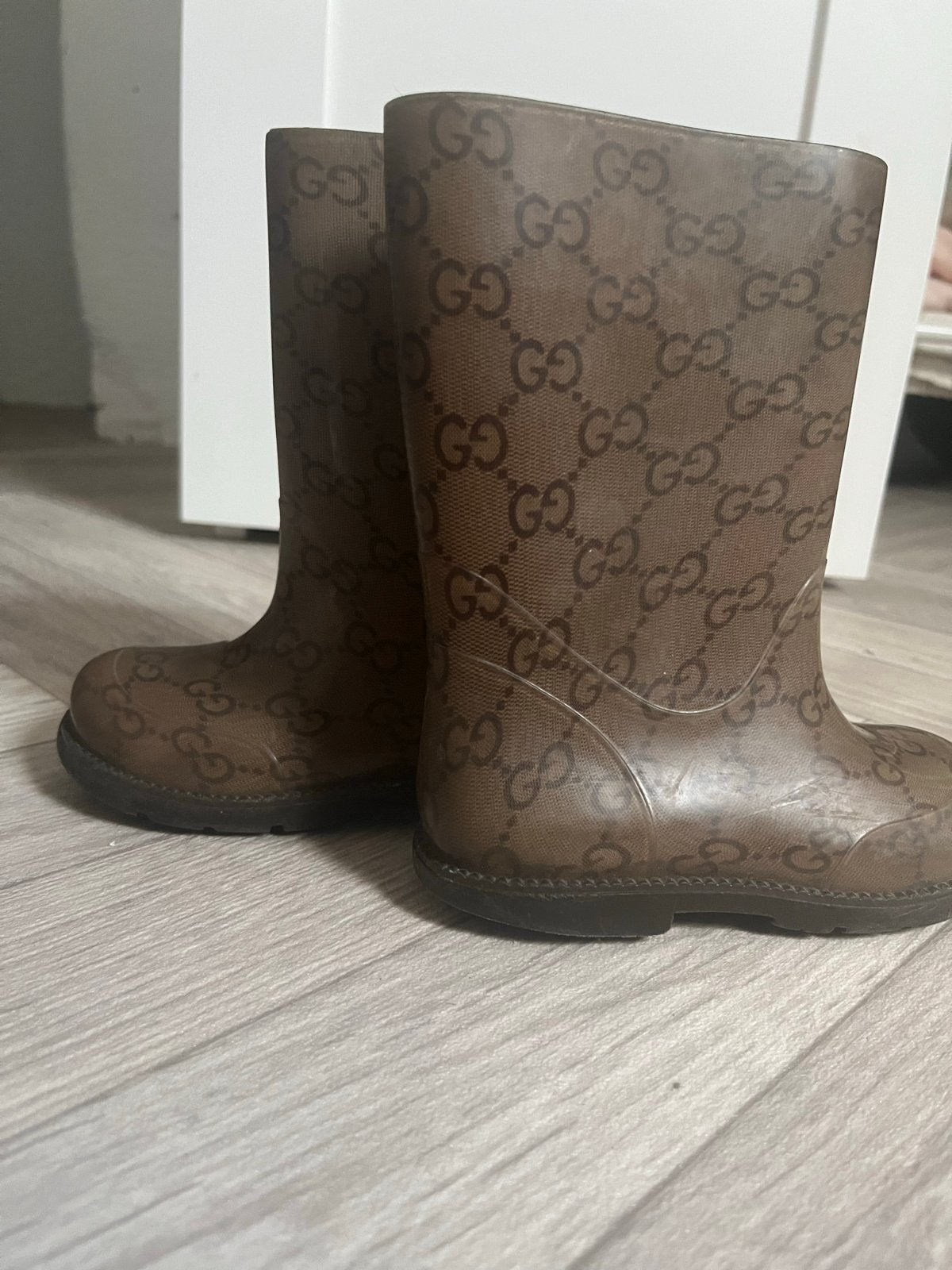 Gucci regenlaarzen voor kinderen - Maat 23 originele, Gebruikt, Verzenden, Jongen of Meisje, Laarzen