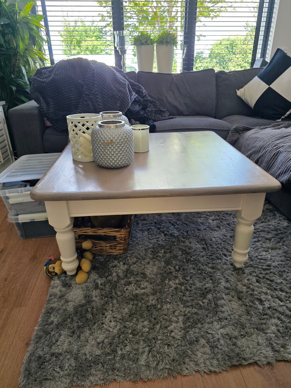 Prachtige salontafel 100x100, Ophalen, Gebruikt, Vierkant, 100 tot 150 cm