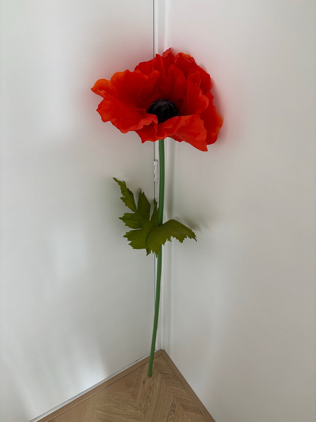 Grote rode kunstklaproos - decoratieve bloem, Ophalen, Binnen, Kunstbloem, Nieuw