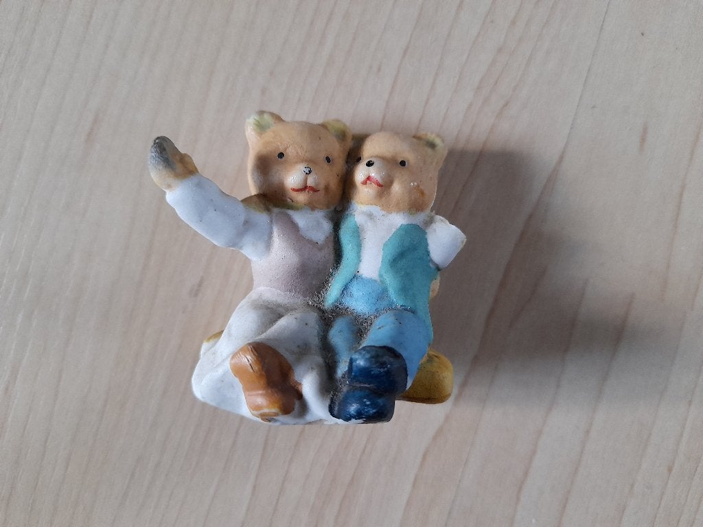 BEELDJE VAN 2 BEERTJES, Ophalen of Verzenden, Zo goed als nieuw, Steen/keramiek